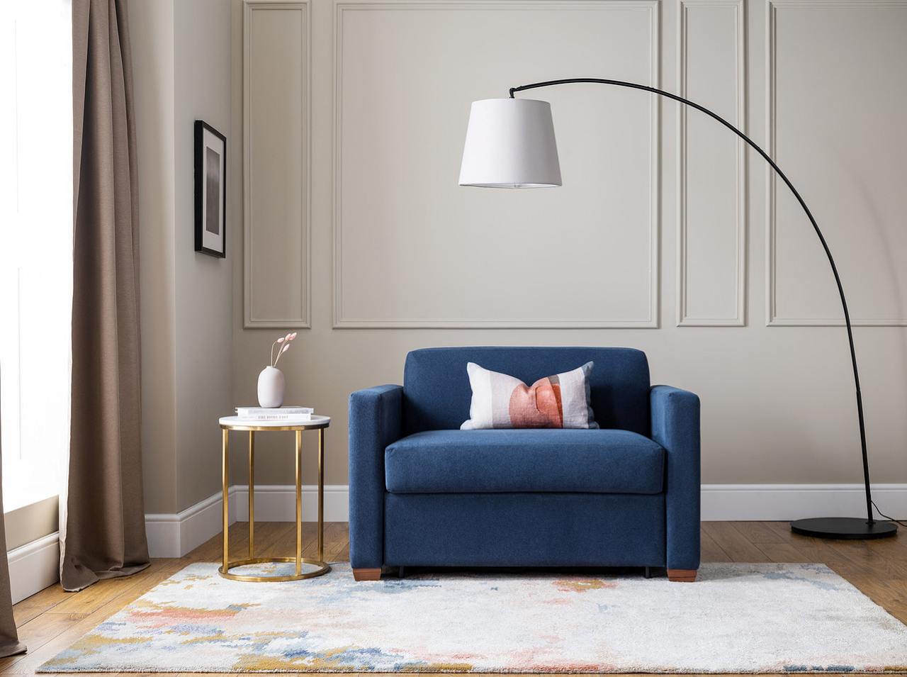 blue storage chair